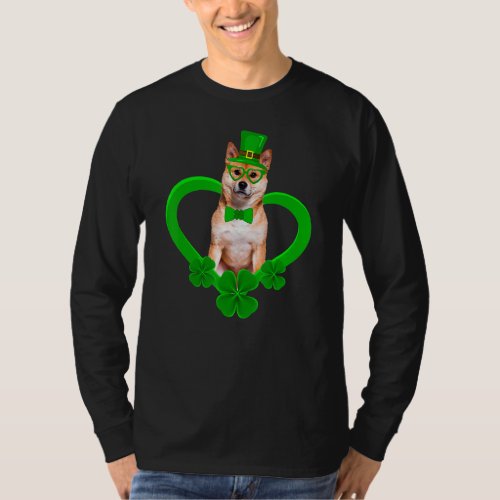 Awesome Shiba Inu Saint Patricks Day Dog Dad Mom  T_Shirt