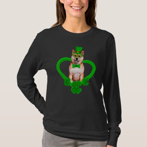Awesome Shiba Inu Saint Patricks Day Dog Dad Mom  T_Shirt