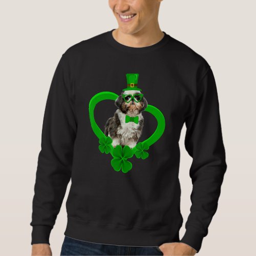 Awesome Shih Tzu Saint Patricks Day Dog Dad Mom Sweatshirt