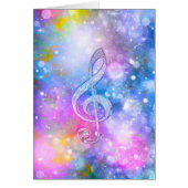 Awesome shining effects treble clef soft colours (Front)