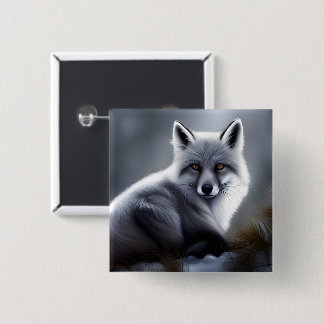 Awesome Silver Fox  Button