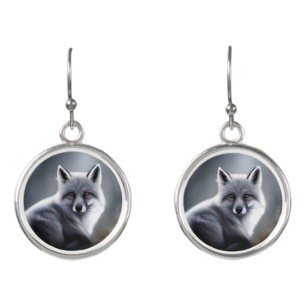 Awesome Silver Fox  Earrings