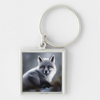 Awesome Silver Fox  Keychain