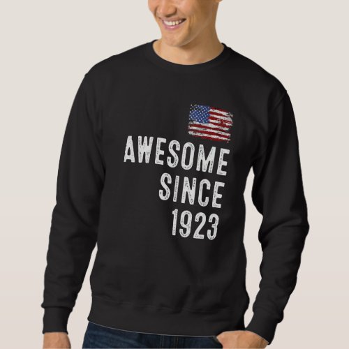 awesome since 1924 99th birthday Premium Sweatshirt