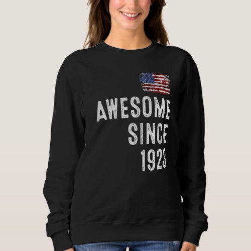 awesome since 1924 99th birthday Premium Sweatshirt