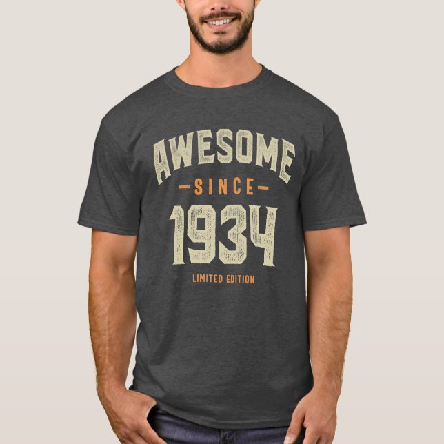 Awesome Since 1934 - 88th birthday Retro Classic  T-Shirt (Front)