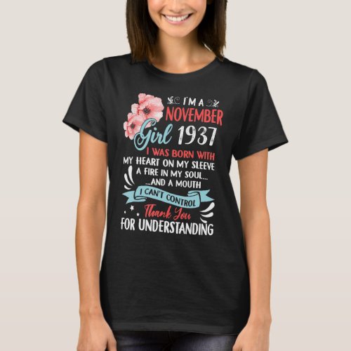 Awesome Since 1937 85th Birthday Im A November Gi T_Shirt