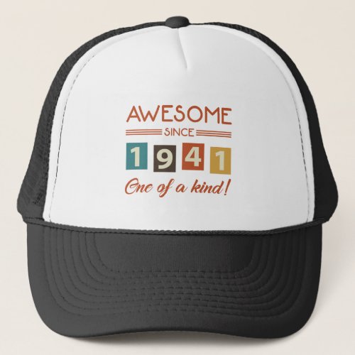 Awesome Since 1941 Retro 80th Birthday Trucker Hat
