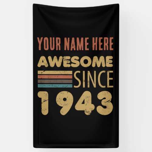 Awesome Since 1943 80th Birthday Banner