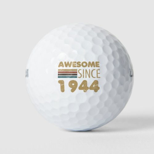 Awesome Since 1944 80th Birthday Golf Balls