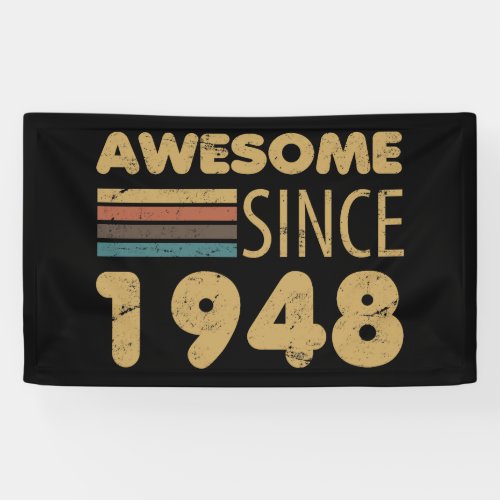 Awesome Since 1948 75th Birthday Banner