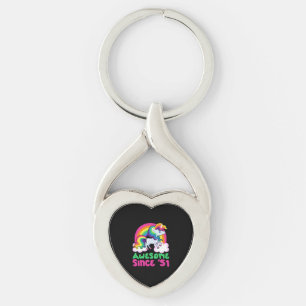 Awesome Since 1951 Unicorn Keychain