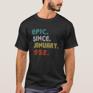 Awesome Since 1952 70Th Birthday I'm A January Gir T-Shirt