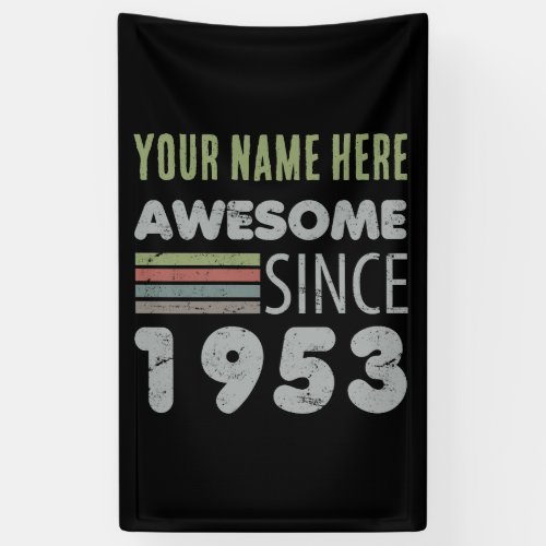 Awesome Since 1953 70th Birthday Banner