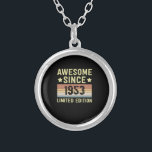 Awesome Since 1953 Retro 69 Years Old Birthday Silver Plated Necklace<br><div class="desc">1</div>