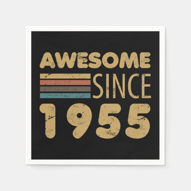 Awesome Since 1955 70th Birthday Napkins (Front)