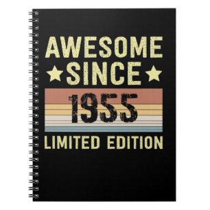 Awesome Since 1955 Retro 67 Years Old Birthday Notebook