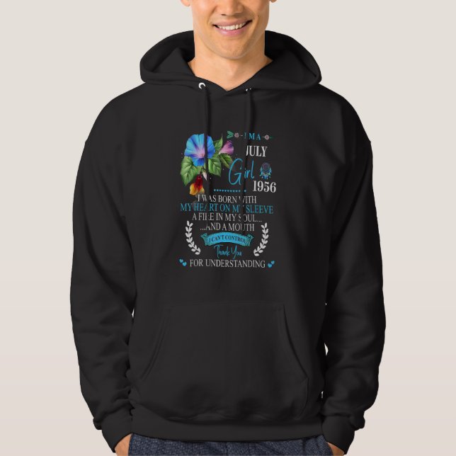 Awesome Since 1956 66th Birthday I'm A July Girl 1 Hoodie (Front)