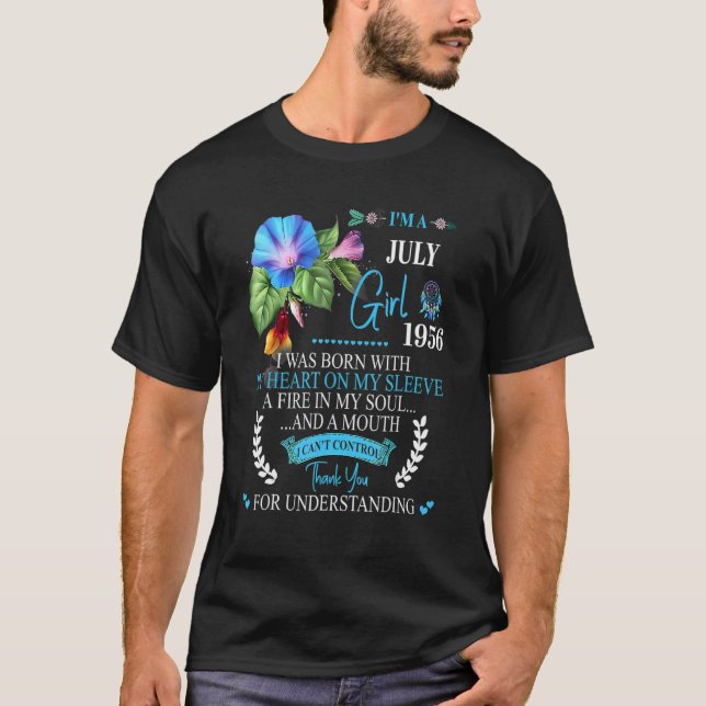Awesome Since 1956 66th Birthday I'm A July Girl 1 T-Shirt (Front)