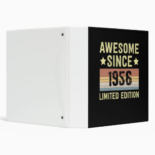 Awesome Since 1956 Retro 66 Years Old Birthday 3 Ring Binder