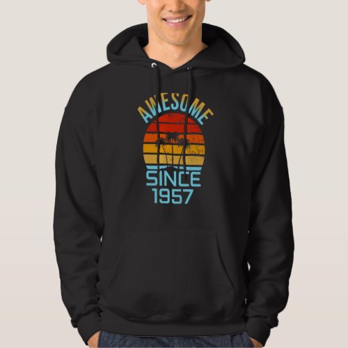 Awesome Since 1957 65th Birthday Vintage Sunset Pa Hoodie
