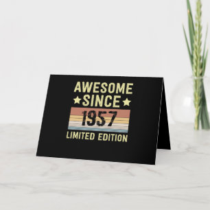 Awesome Since 1957 Retro 65 Years Old Birthday Card