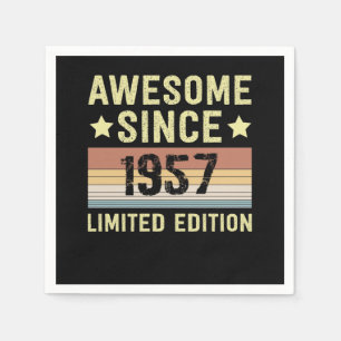 Awesome Since 1957 Retro 65 Years Old Birthday Napkins