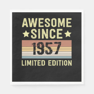 Awesome Since 1957 Retro 65 Years Old Birthday Napkins