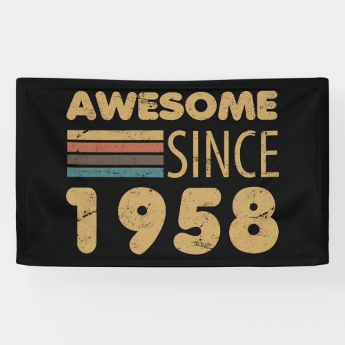 Awesome Since 1958 65th Birthday Banner