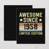 Awesome Since 1958 Retro Funny Birthday Party (Front/Back)