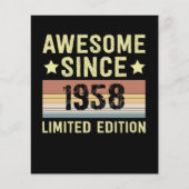 Awesome Since 1958 Retro Funny Birthday Party (Front)
