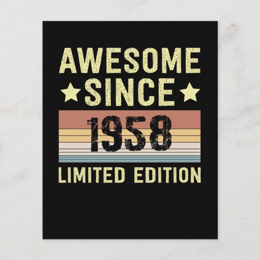 Awesome Since 1958 Retro Funny Birthday Party (Front)