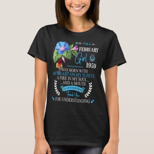 Awesome Since 1959 64th Birthday Im A February Gi T_Shirt