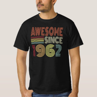 Awesome Since 1962 Retro Born In 1962 Birthday T-Shirt