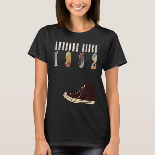 Awesome Since 1962 Vintage Sneaker Specific Date B T_Shirt