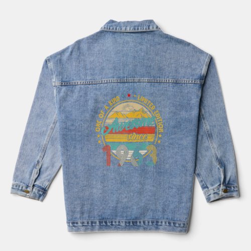Awesome Since 1963 60 Years Old 60th Birthday Gift Denim Jacket