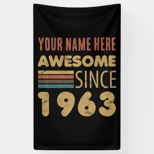 Awesome Since 1963 60th Birthday Banner