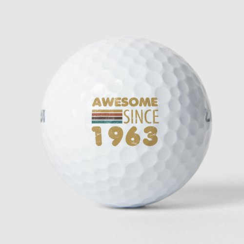 Awesome Since 1963 60th birthday Golf Balls