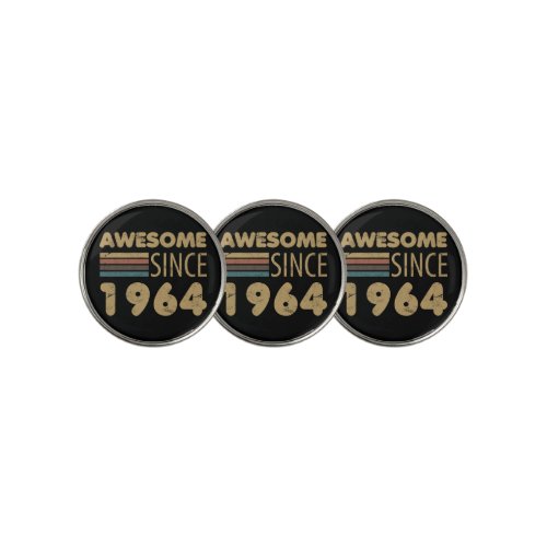 Awesome Since 1964 60th Birthday Golf Ball Marker