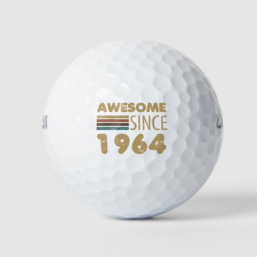 Awesome Since 1964 60th Birthday Golf Balls