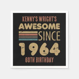 Awesome Since 1964 60th Birthday Napkins