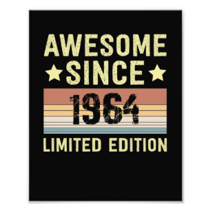 Awesome Since 1964 Birthday Photo Print