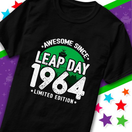 Awesome Since 1964 Leap Year Day Feb 29 Birthday T_Shirt
