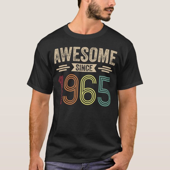Awesome Since 1965 Retro Vintage T-Shirt (Front)