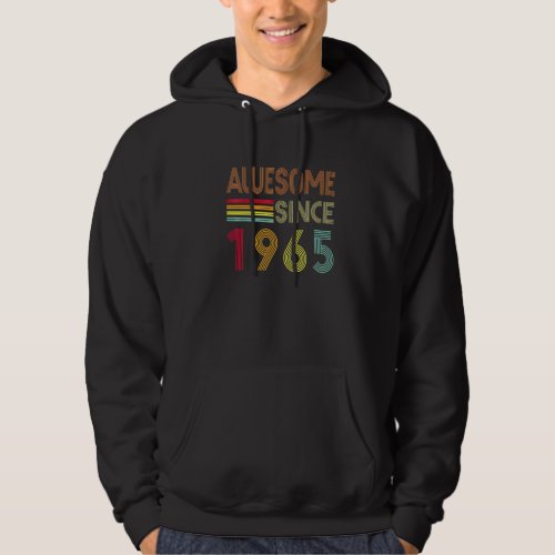 Awesome Since 1965 Vintage 57th Birthday Hoodie