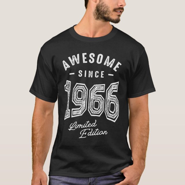Awesome Since 1966 - 56th Birthday Retro Classic T-Shirt (Front)