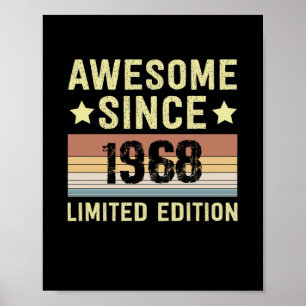 Awesome Since 1968 Birthday Poster
