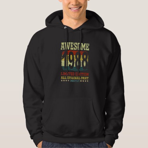 Awesome Since 1968 Old Vintage Retro 54th Birthday Hoodie