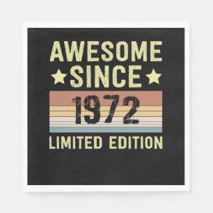 Awesome Since 1972 Birthday Napkins