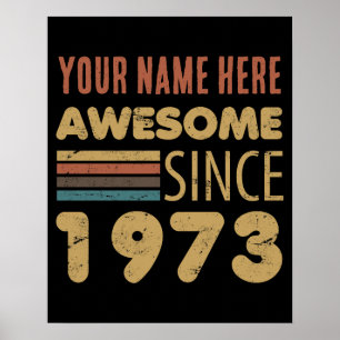 Awesome Since 1973 50th Birthday Poster